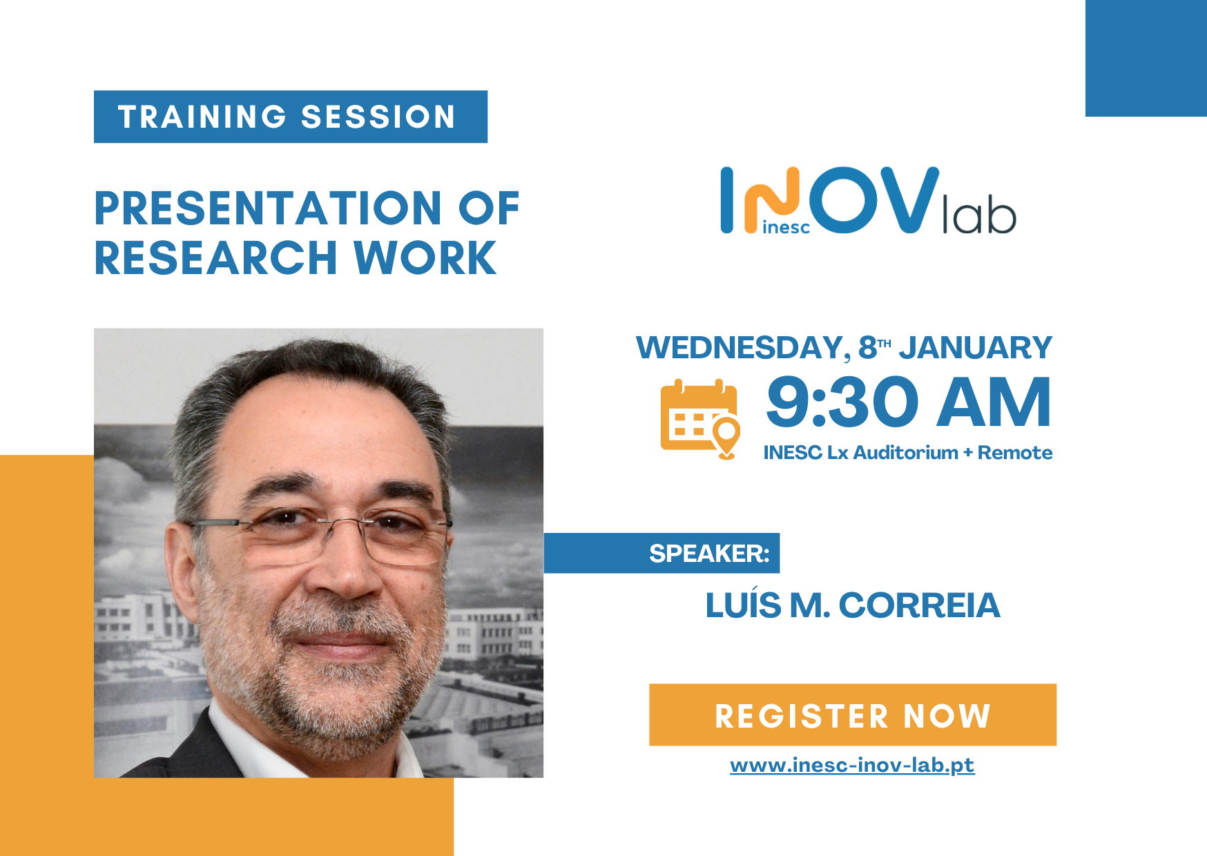 Training Session: “Presentation of Research Work” by Luís M. Correia